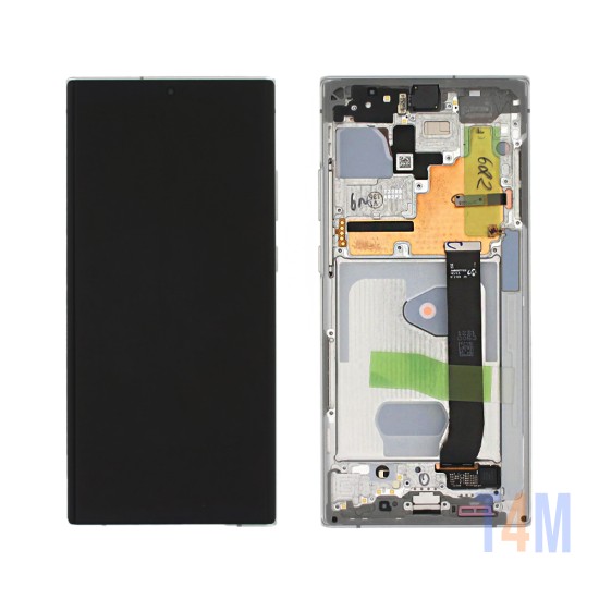 Touch+Display with Frame Samsung Galaxy Note 20 Ultra 4g/5g /N985/N986F 6.9" Service Pack (GH82-31458C/31460C/31461C) Branco